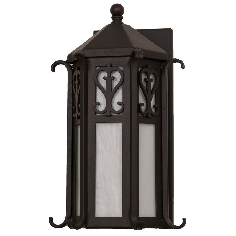 1 - Light Outdoor Wall Lantern, Wrought Iron