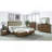 Walnut Upholstered Eastern King Panel Bed