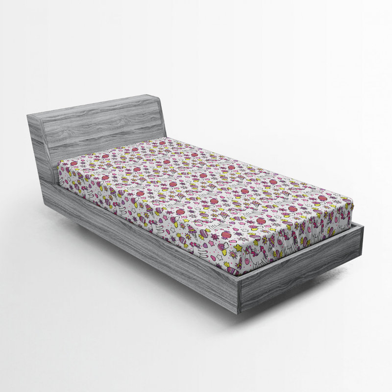 Microfiber Fitted Sheet, Twin Fitted Sheet, Pattern 1