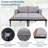 Modern Outdoor Daybed Patio Metal Daybed With Wood Topped Side Spaces For Drinks, 2 In 1 Padded Chaise Lounges For Poolside, Balcony-320114185-320114187