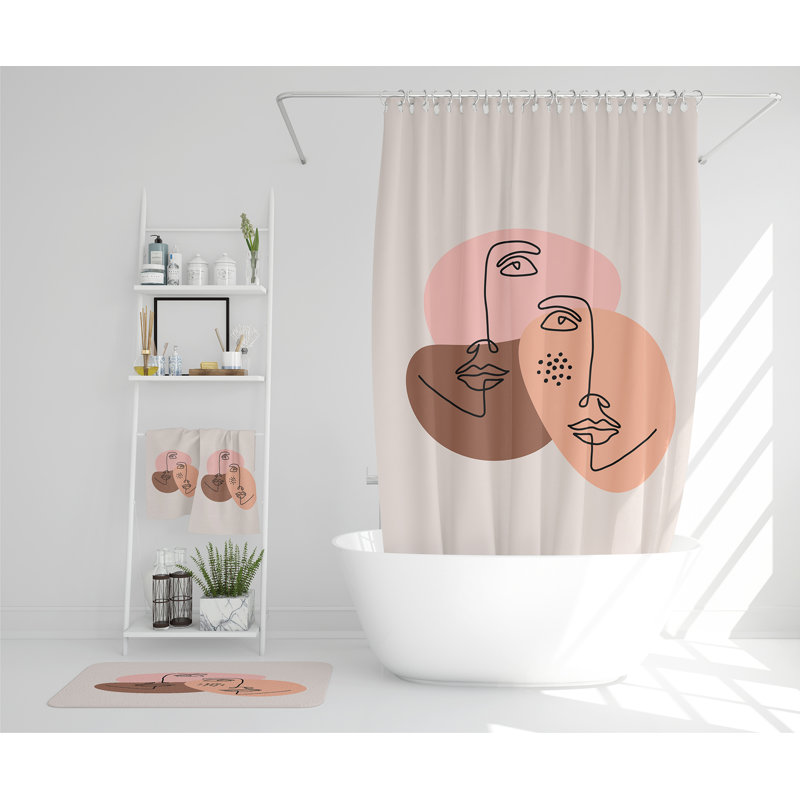 Nasja Polyester Shower Curtain Set