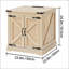 Table de bout Farmhouse, table basse rectangulaire en bois de rotin tissé PE, style bohème moderne de 24 pouces avec rangement, idéale pour les petits espaces et les décors