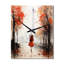 Dame à l'aquarelle rouge rétro Paris IV - horloge murale rétro Paris-99637157
