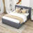Wildo Linen Upholstered Platform Bed with Trundle And Headboard-874361542-874361543