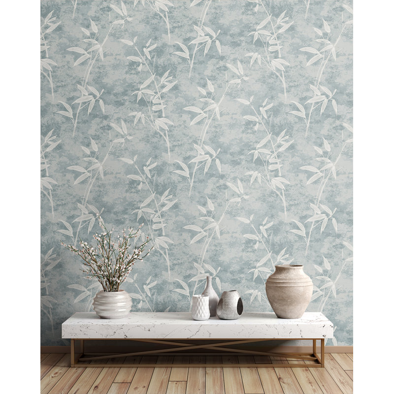 Rouleau de papier peint L 33 pi x l 20,5 po Alisson, Fumée bleue