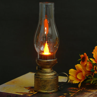 Lampe de kérosène de Noël, bougie électronique à DEL, lumière de cheval, décoration, cadeau, vent, lampe de bureau