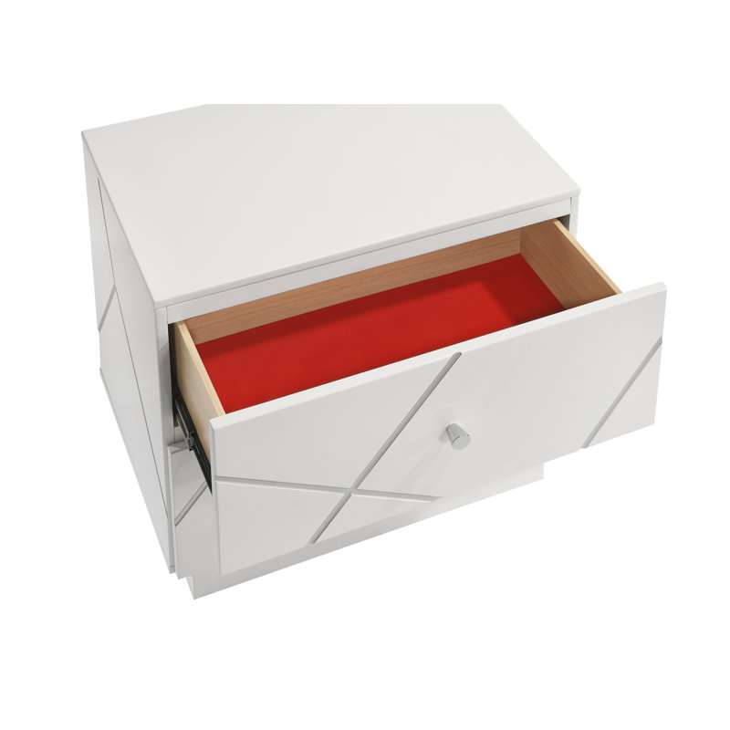 Table de chevet Wragby - blanc