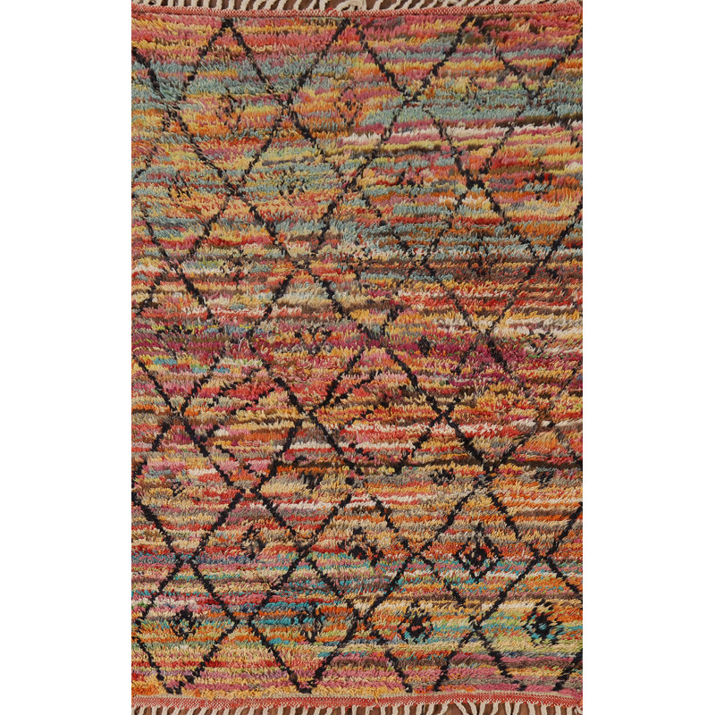 Siany One-of-a-Kind Rectangle 6' 11'' X 4' 2'' Cotton Area Rug in Multi Color