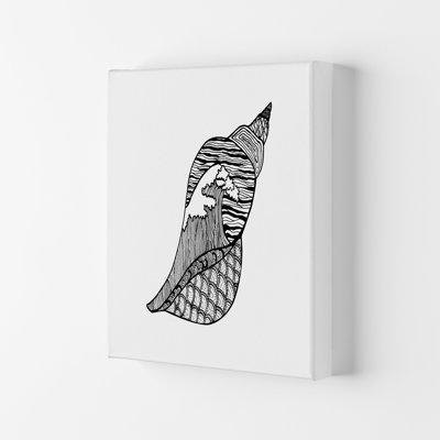 Shell 1 Piece Wrapped Canvas Wall Art