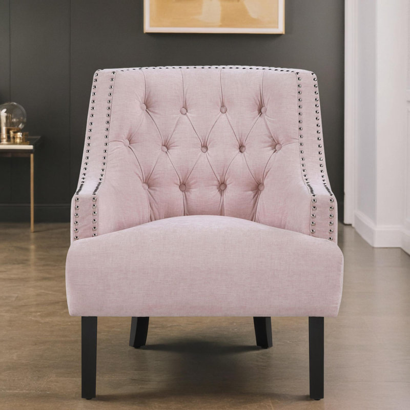  Chaise d'appoint 28 po Bania, Chenille rose