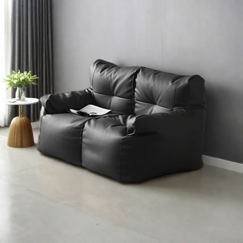 Canapé à billes Nordic, H 27,55 po x l 47,24 po x P 29,52 po, Similicuir gris