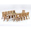 12 Seats 13 Pcs Grade-A Teak Wood Dining Set: 118" Double Extension Oval Table And 12 Marley Folding Reclining Arm Chairs #11MR2612-1245113462