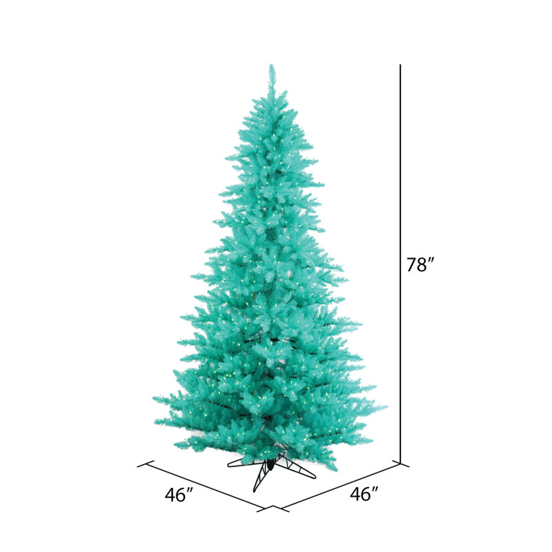 Lighted Artificial Fir Christmas Tree, 6.5' H