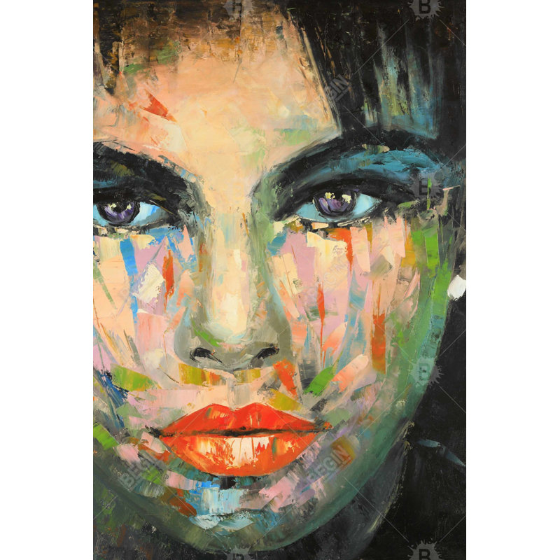 "Portrait abstrait", H 36 po x l 24 po
