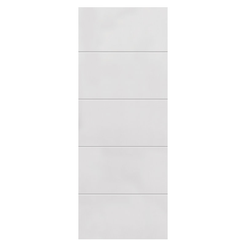 4 Line Horizontal Internal Door Primed, 198.1cm H x 61cm W x 3.5cm D