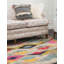 Tapis bleu clair / rose / brun clair / jaune en laine touffeté à la main Lonniet Deedgra-22568032