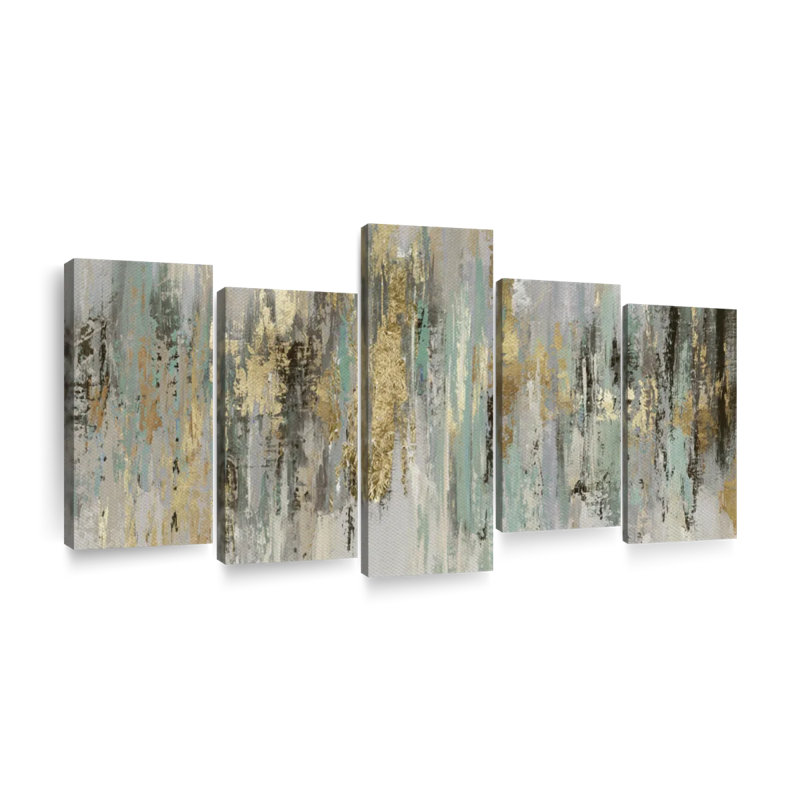 «Dripping Gold», reproduction d'art sur toile, H 24 po x l 49 po x P 1,25 po