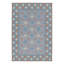 Rug & Kilim’S Contemporary Dhurrie Rug In Blue And Rust Tile Design