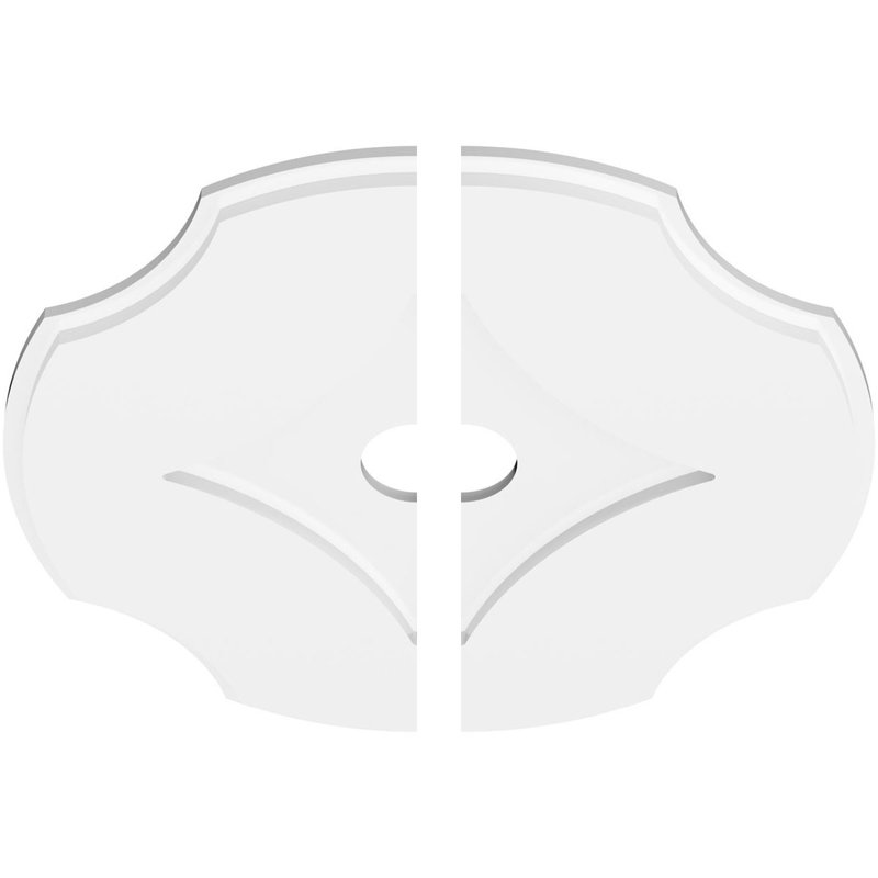 Médaillon de plafond contemporain en PVC de qualité architecturale 22 po x P 3 po x P 7 1/2 po x P 1 po
