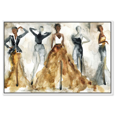 «Fashion and Glam Dancing All Night Dress», reproduction d'impression sur toile