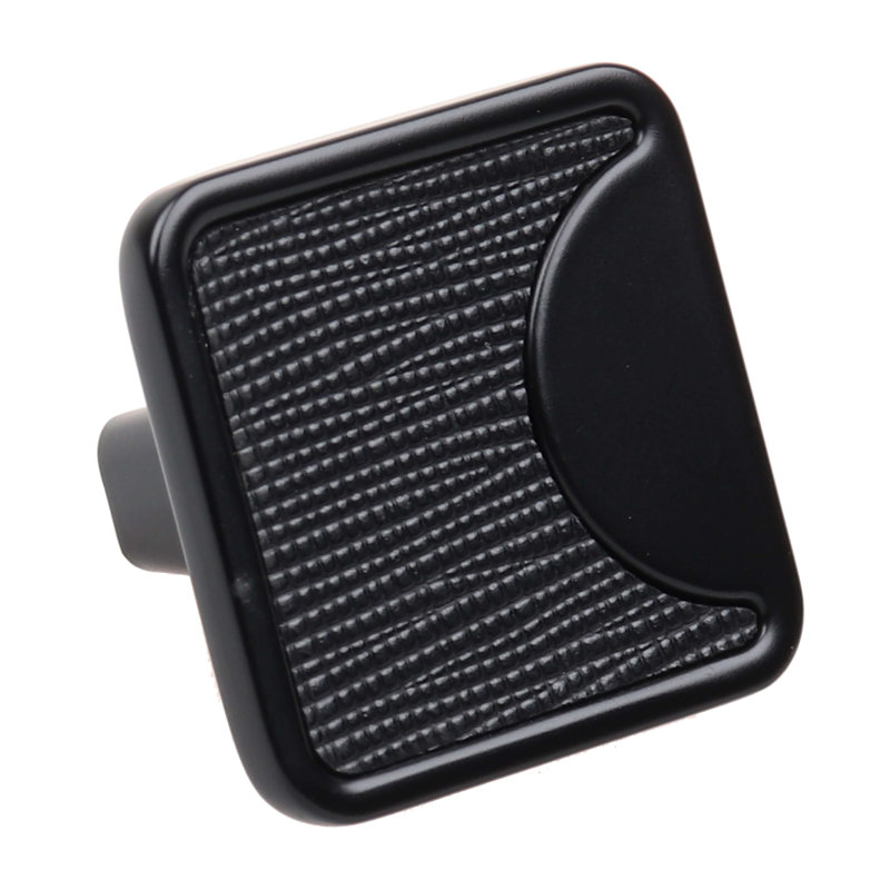 1-1/4" Length Square Knob, Matte Black, 10
