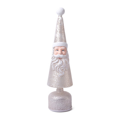 LED Rotating Santa Glass Tabletop Tree