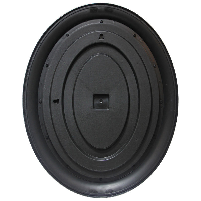 Victorian Oval Plastic Wall Mirror 30 Inches, Black