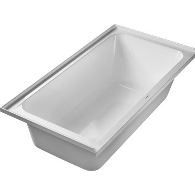 Duravit D-Code 60" x 32'' Drop In Soaking Acrylic Bathtub, Left