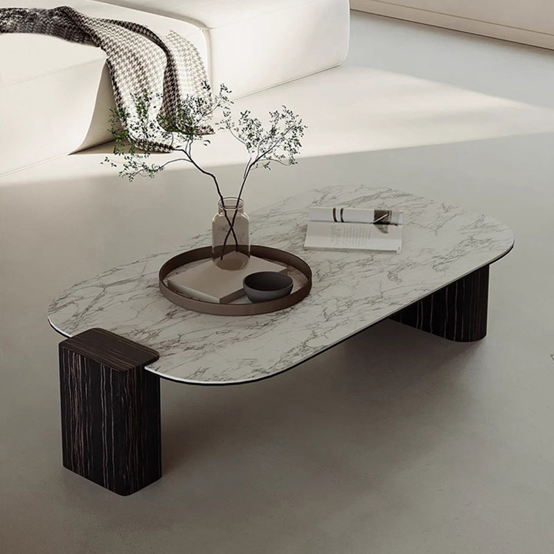 Table de bout en pierre frittée de style italien