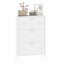 Armoire de rangement pour chaussures avec 3 tiroirs rabattables, organisateur pour armoire à chaussures autoportant avec cadre en métal pour entrée, couloir, vestibule, blanc