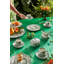 Heritage Green Italian 3 Oz. Espresso Cups & Saucers, Set of 4