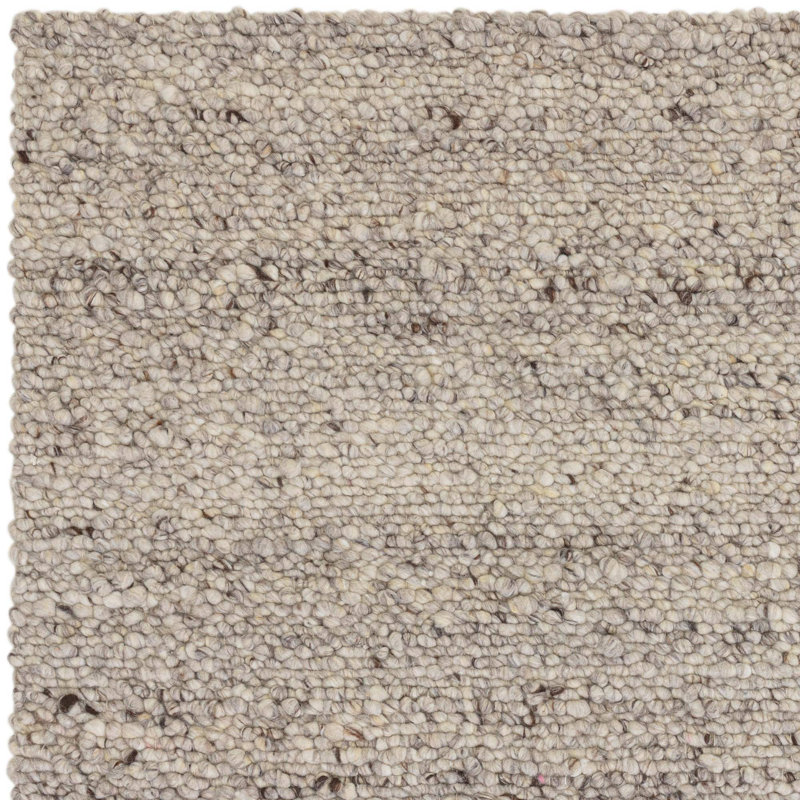 Cera Wool Hand Woven Area Rug, Grey, Rectangle 120 x 170 cm