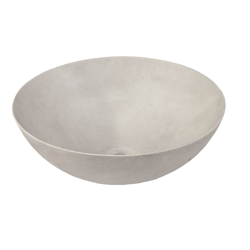 RITA & LOLA Home 400mm L x 400mm W Porcelain Circular Sink, Grey