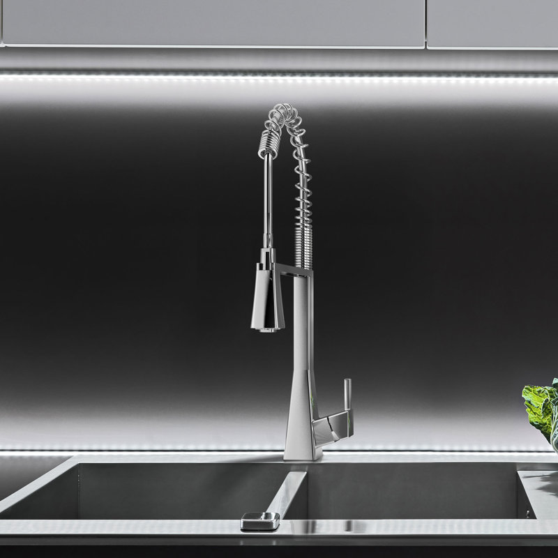 K-5070 - Robinet de cuisine rétractable à poignée simple I3, Chrome