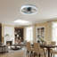 Ventilateurs de plafond avec lumières à DEL à intensité variable, installation intégrée de ventilateurs de plafond minces et modernes (bleu)-1786045627