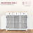 Sideboard Solid Wood Countertop, Kitchen Storage Cabinet, Coffee Bar Cabinet With 3-Drawers, Doors, And Adjustable Shelf, Distressed White-1937007280