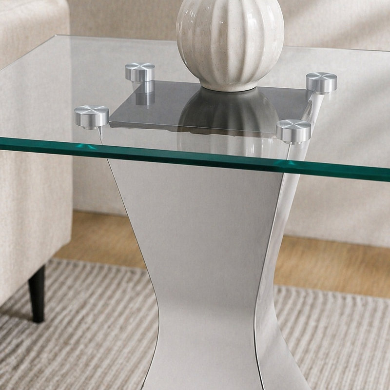 Glass Top Single Coffee Table
