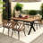 Modern Outdoor Chair and Plastic Wood Table Set for Gardens, Lawns-1815046749