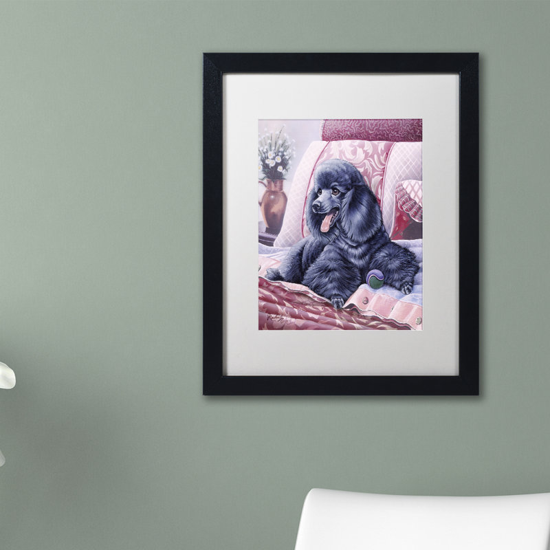 « black caniche », reproduction d’impression sur toile encadrée, H 14 po x l 11 po x P 0,5 po