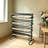 Large Paper Roll Holder Mobile Rolling Organizer Paper Roll Dispenser with 8 Rods and Casters for Craft Room Retail Classroom
