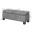 Banc de 46 po avec accoudoirs gris avec option de rangement, 46 po. Structure en acier. Rangement caché. Ajoute confort et style à votre espace