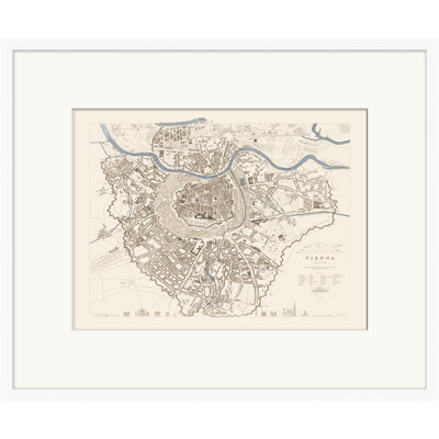 Map Series Vienna Print by Lillian August