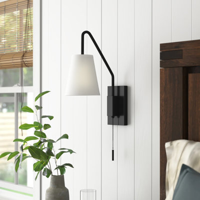 Bailee 1 - Light Dimmable Armed Sconce in Matte Black