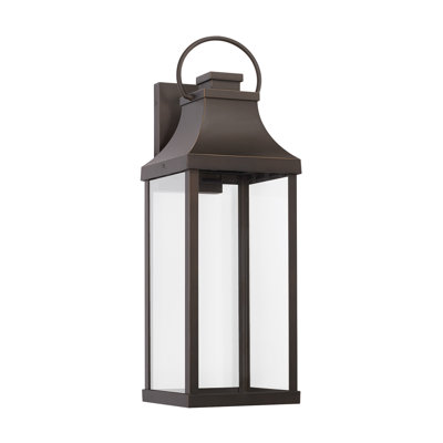 Parker Outdoor 1-Light Night Sky Small Wall Lantern With Clear Glass