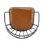 Chaise d'intérieur rembourrée avec pieds en métal (ensemble de 2), brun
