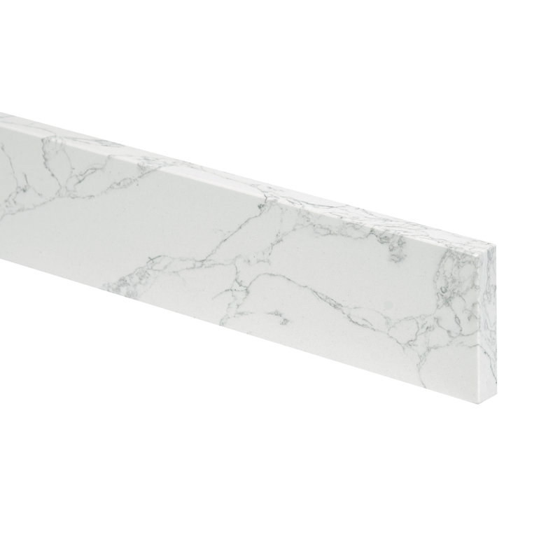 Dosseret de meuble-lavabo en pierre reconstituée blanc grain 24 po Fondis