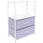 Sorbus 2 Drawers and Shelves Nightstand with Steel Frame, Wood Top & Fabric Bins in Pink-1925729311