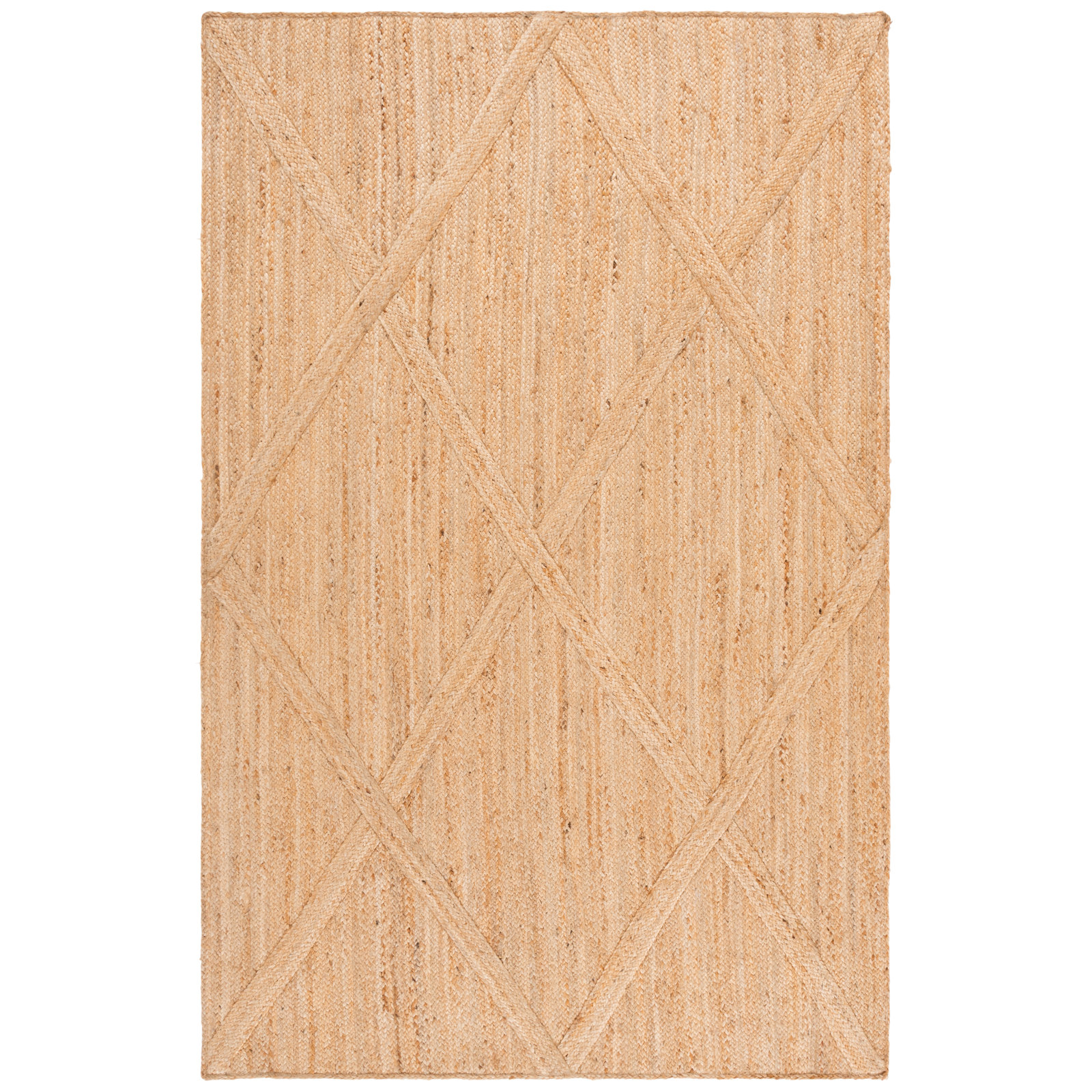 Natural Fiber 976 Flatweave Jute Pile Geometric Rug, 8'-0" X 10'-0" Rectangle