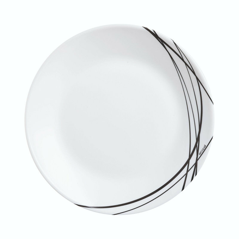 Domitille 18cm Dessert Plate, White/Black