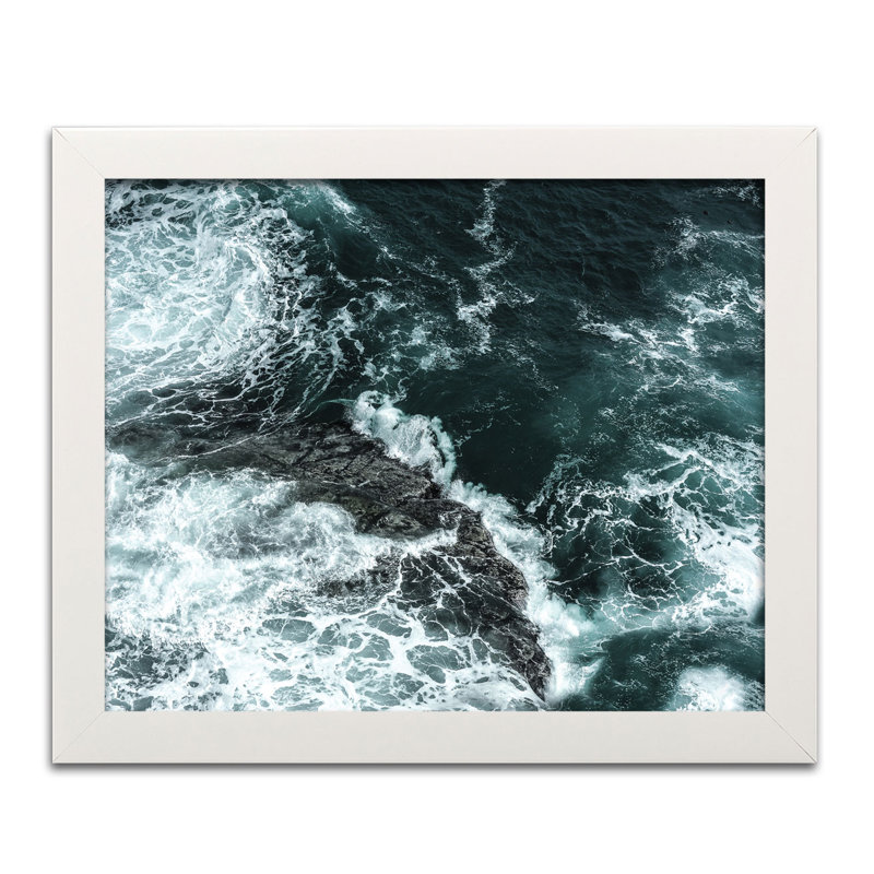 « ondulations ii », reproduction de photo, H 12 po x l 18 po x P 0,75 po, Papier avec cadre blanc